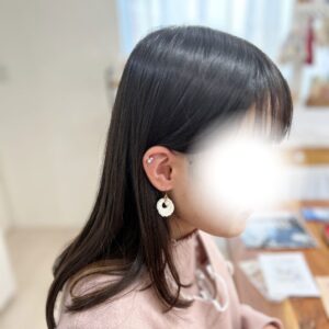 生徒さん作品：かぎ針編みで作るピアス